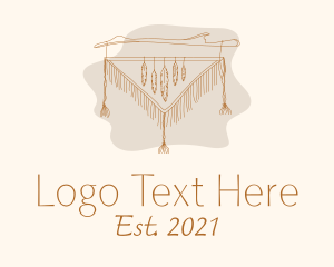 Boho - Woven Feather Tapestry logo design