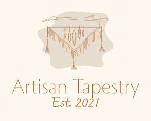 Woven Feather Tapestry  logo design