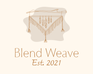 Woven Feather Tapestry  logo design