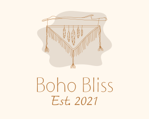 Woven Feather Tapestry  logo design