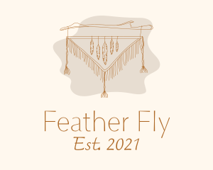 Woven Feather Tapestry  logo design