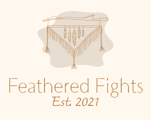 Woven Feather Tapestry  logo design