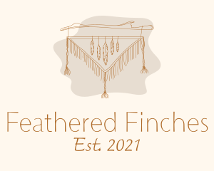 Woven Feather Tapestry  logo design