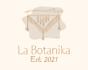Bohemian - Woven Feather Tapestry logo design