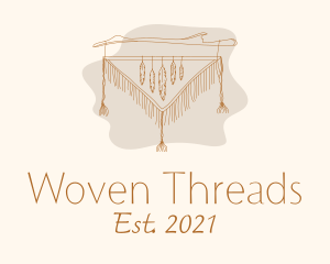 Woven Feather Tapestry  logo design