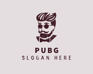 Grunge Hipster Gentleman Logo