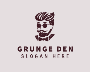 Grunge - Grunge Hipster Gentleman logo design