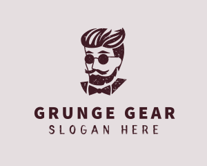 Grunge - Grunge Hipster Gentleman logo design