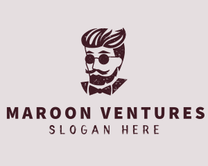 Grunge Hipster Gentleman logo design