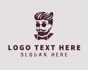 Grunge Hipster Gentleman Logo