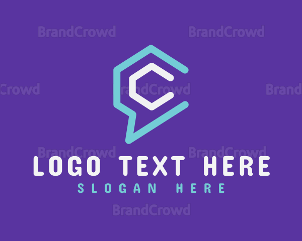 Chat Hexagon Letter C Logo