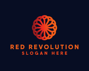 Red Flower Ring logo design