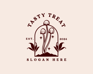 Edible - Nature Leaf Mushroom logo design