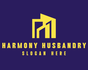 Modern House Building logo design