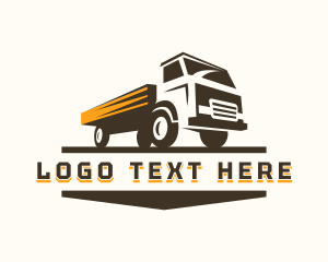 Concrete Mixer - Trucking Construction Mover logo design
