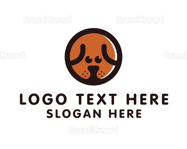 Puppy Dog Circle Logo