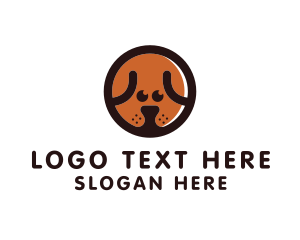 Adorable - Puppy Dog Circle logo design