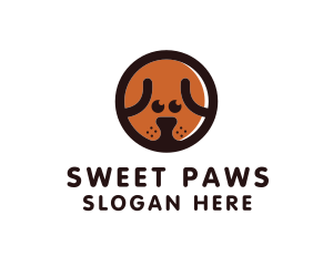 Adorable - Puppy Dog Circle logo design