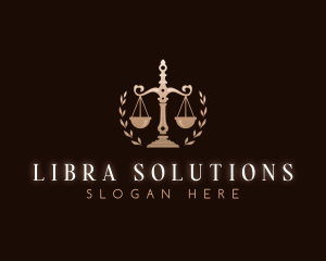 Libra - Luxury Law Justice Scales logo design