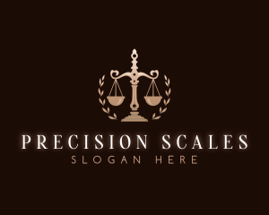 Luxury Law Justice Scales logo design