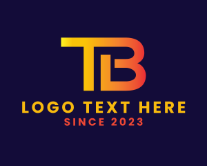 Letter Tb - Technology Monogram Letter TB logo design