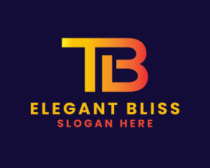 Technology Monogram Letter TB Logo