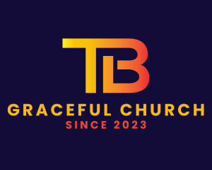 IT Service - Technology Monogram Letter TB logo design