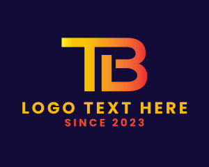 IT Service - Technology Monogram Letter TB logo design