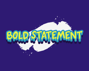 Statement - Spray Paint Graffiti logo design