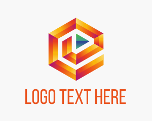 Media Agency - Colorful Media Letter E logo design