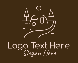 Camper - Camper Van Nature logo design