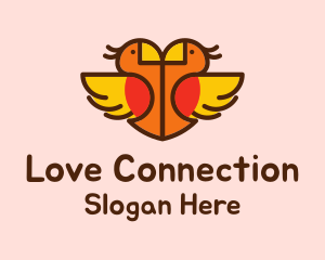 Lovely Twin Birds logo design