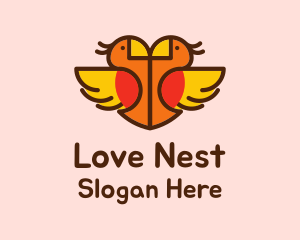 Lovely Twin Birds logo design