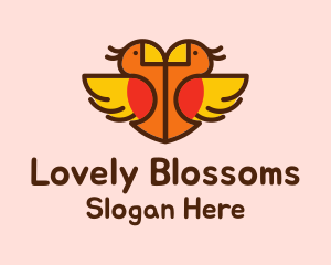 Lovely - Lovely Twin Birds logo design