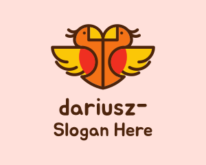 Dating Site - Lovely Twin Birds logo design