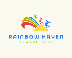 Creative Rainbow Kindergarten logo design