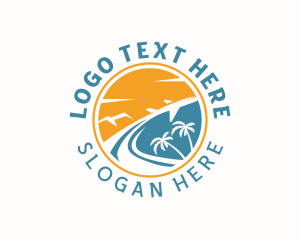 Tourist - Travel Island Getaway logo design