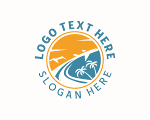 Tour Guide - Travel Island Getaway logo design