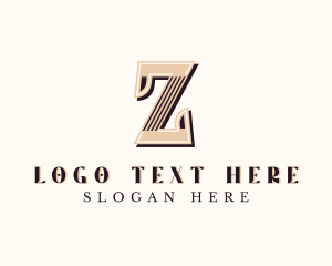 Interior Design - Stylish Retro Brand Letter Z logo design