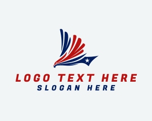 Veteran - Flying American Eagle logo design