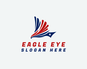 Flying American Eagle logo design