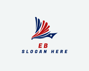 Veteran - Flying American Eagle logo design