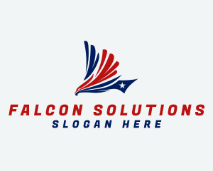 Flying American Eagle logo design