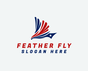 Flying American Eagle logo design