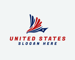 Flying American Eagle logo design