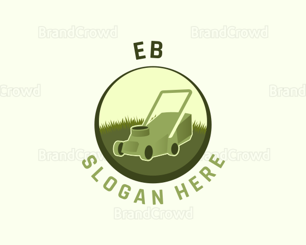 Landscaping Lawn Mower Logo