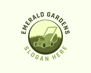 Landscaping Lawn Mower logo design