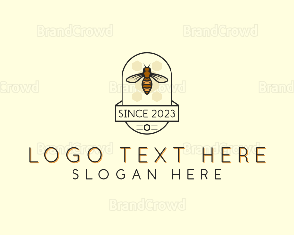 Beehive Honey Bee Logo