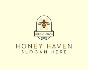 Beehive Honey Bee logo design
