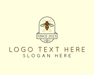 Honey Dipper - Beehive Honey Bee logo design